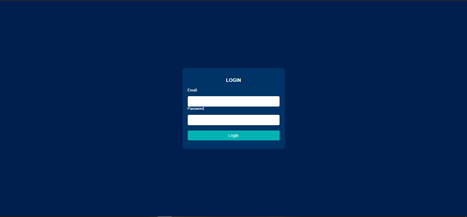 Login Page to Time Task Tracker